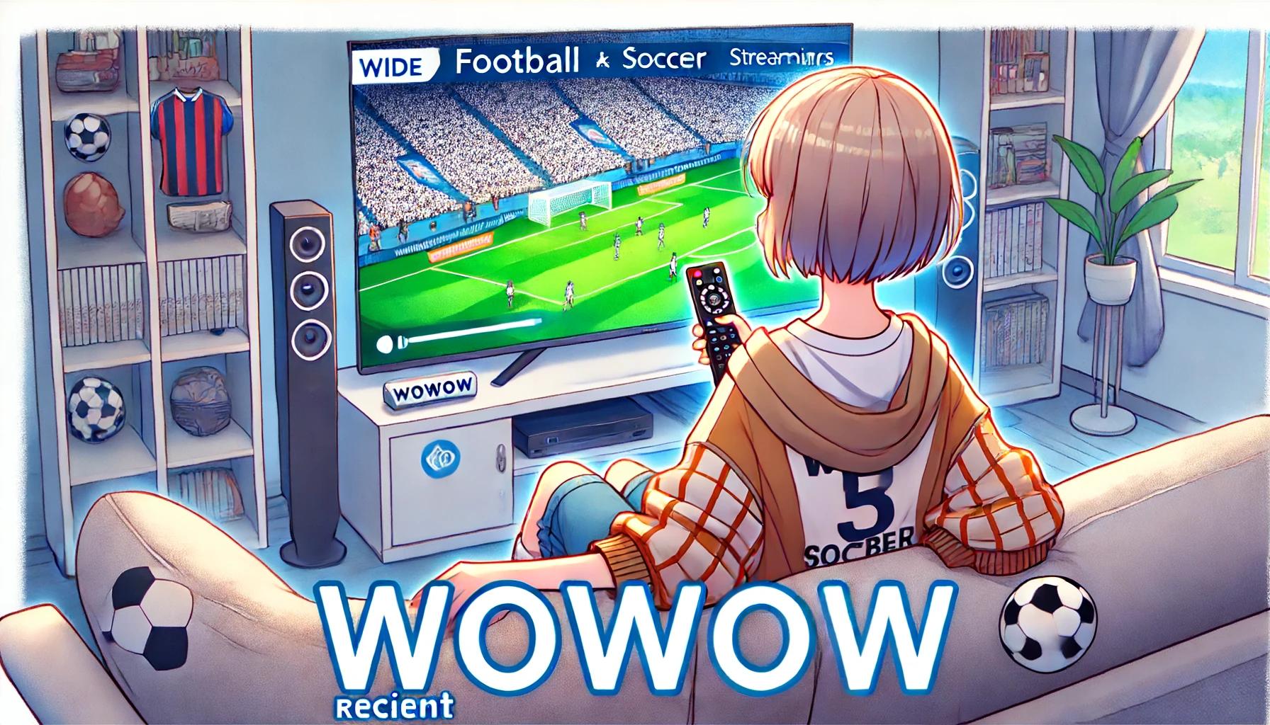 WOWOWでのサッカー視聴のイメージ